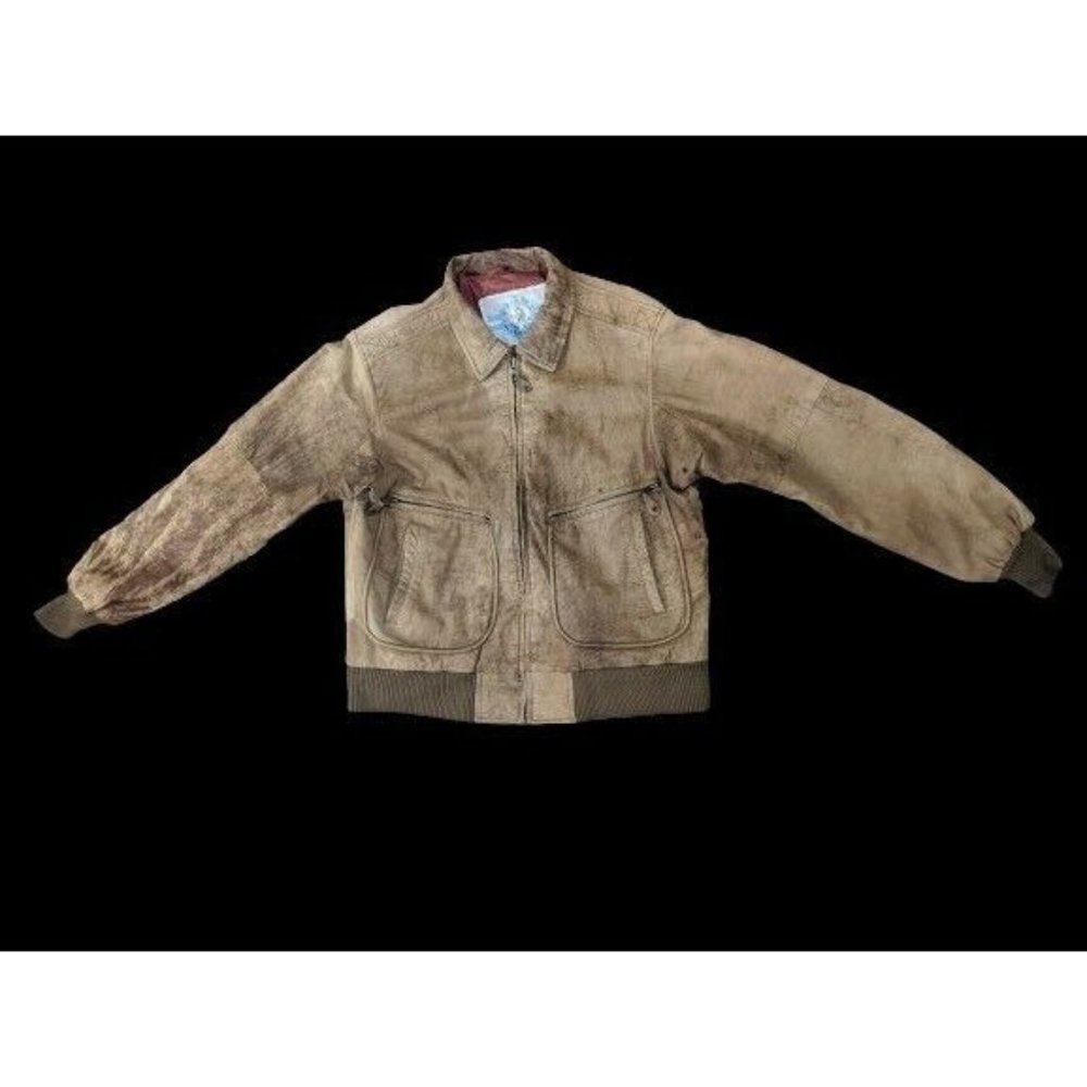 Vintage Men’s M Julian  Distressed Brown Pilot Bomber Jacket Size 42 M